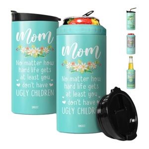 SANDJEST 4-in-1 Mom Tumbler Ugly Children 12 oz Can Holder Gift for Mom from ...